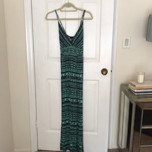 Aqua maxi dress